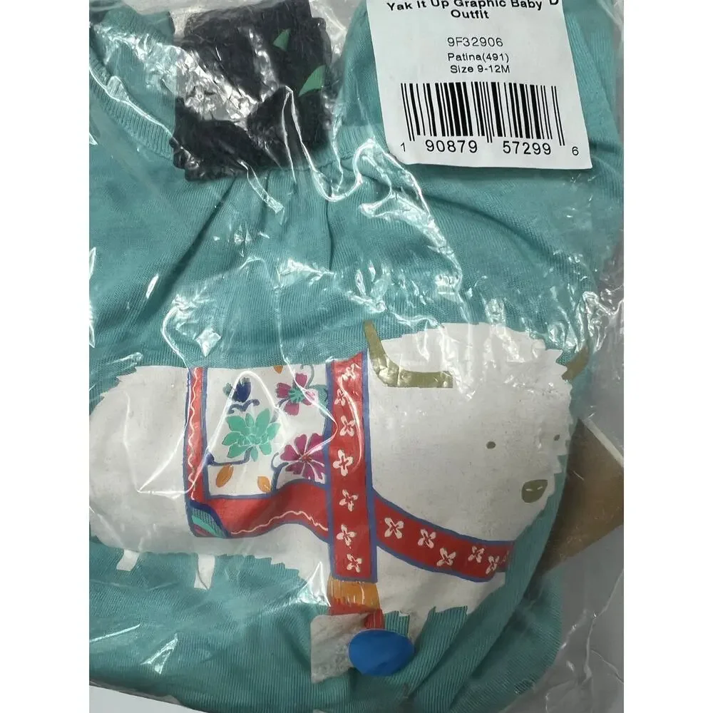 NEW Tea Collection Yak It Up Top & Leggings Set Nepal Size 9–12 Months
